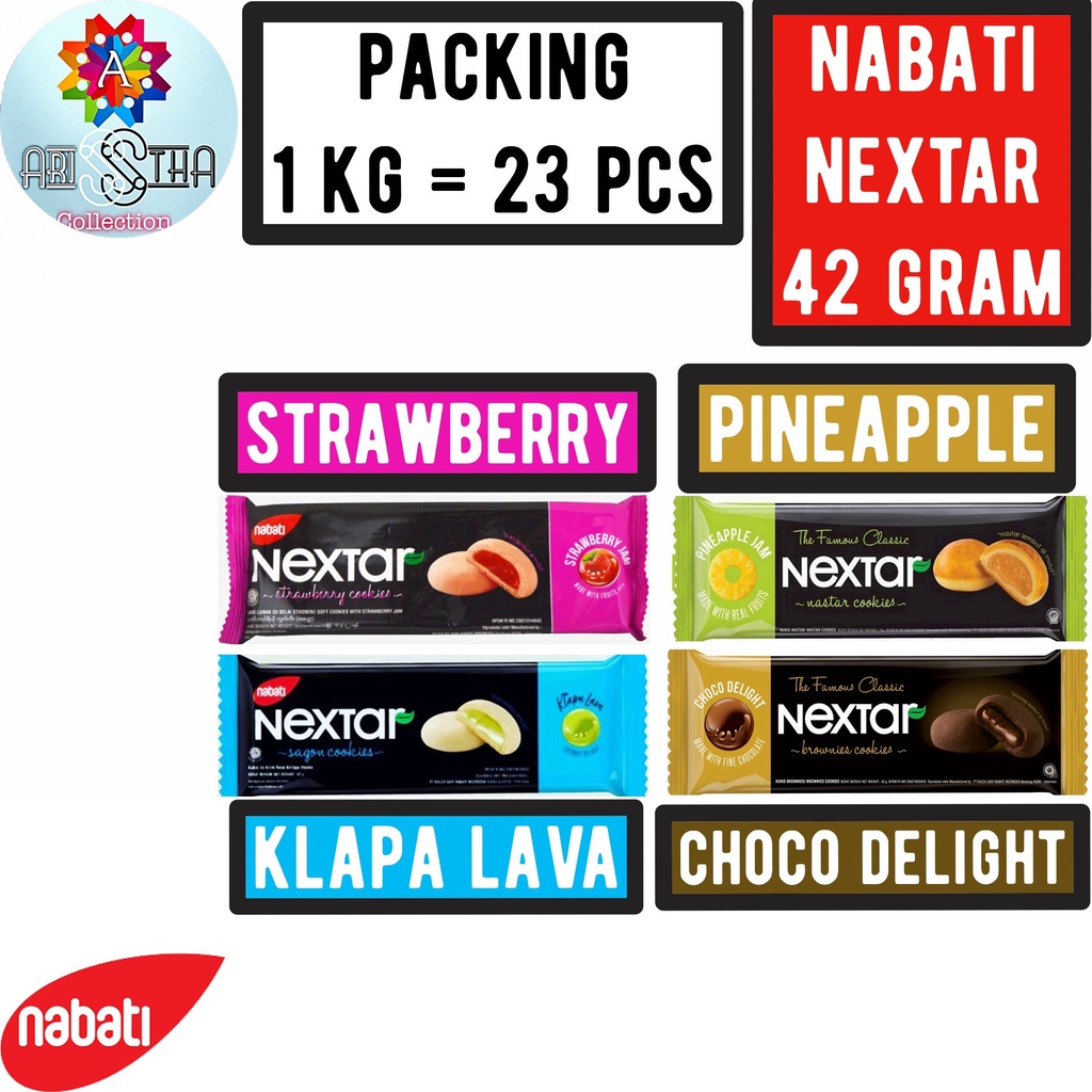 Nextar 42 Gram Semua Rasa - Cokelat - Kelapa - Nanas - Strawberry