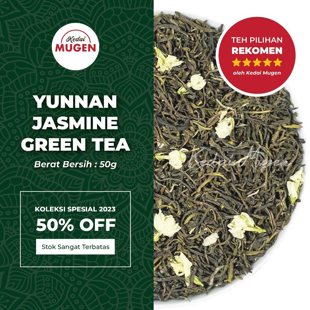 

Chinese Jasmine Green Tea - Yunnan Origin / Teh Hijau Aroma Melati 50g - Kedai Mugen Best Seller
