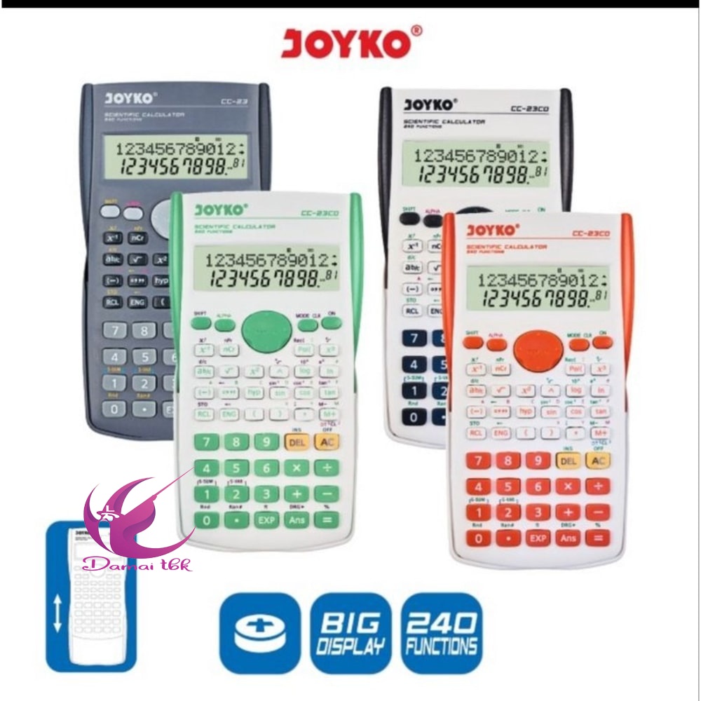 

JOYKO CC 23CO Kalkulator Sekolah Ilmiah 240 Fungsi / Scientific Calculator CC23