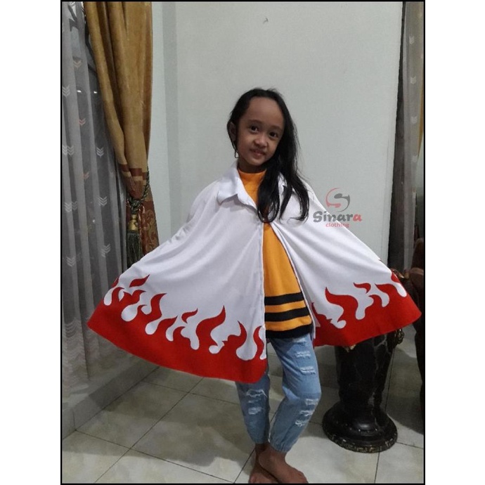Kostum Anime Jubah Naruto Hokage