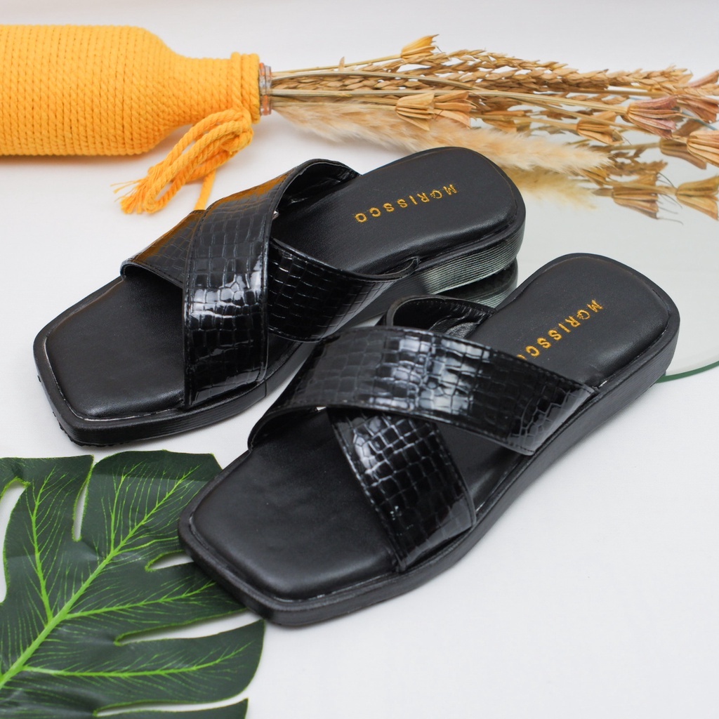 flash sale 7,7 Sandal Wanita BELLA S Model Silang CROCO AB 25