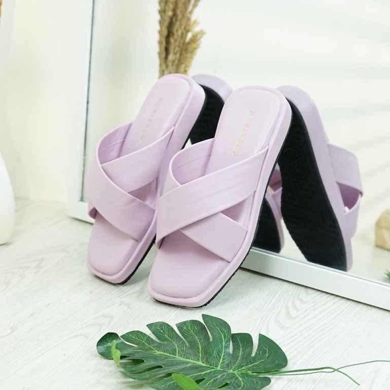 flash sale 7,7 Sendal Wanita OOTD Casual Wanita Silang AB 11