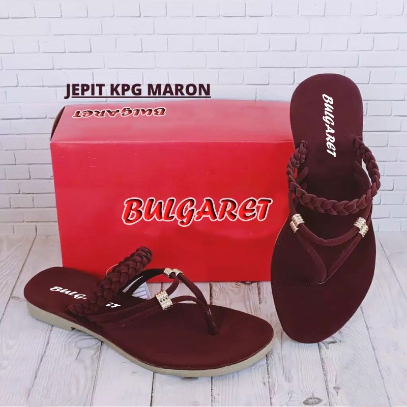 Sandal Wanita Jepit Tali Kepang Belakang BA 30