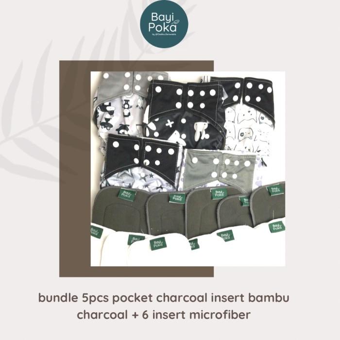 

Charc Clodi Bayipoka Bundle Set Pocket Charcoal Insert Charcoal