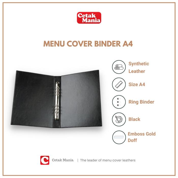 

Best Seller Buku Menu Restoran Kulit Binder A4 - Hitam - Ready Stock