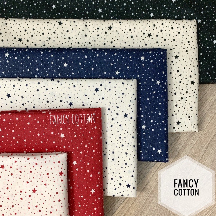 Kain Katun Jepang motif tiny fancy star dari tokai senko [SPT.27Jn23ᵀ]