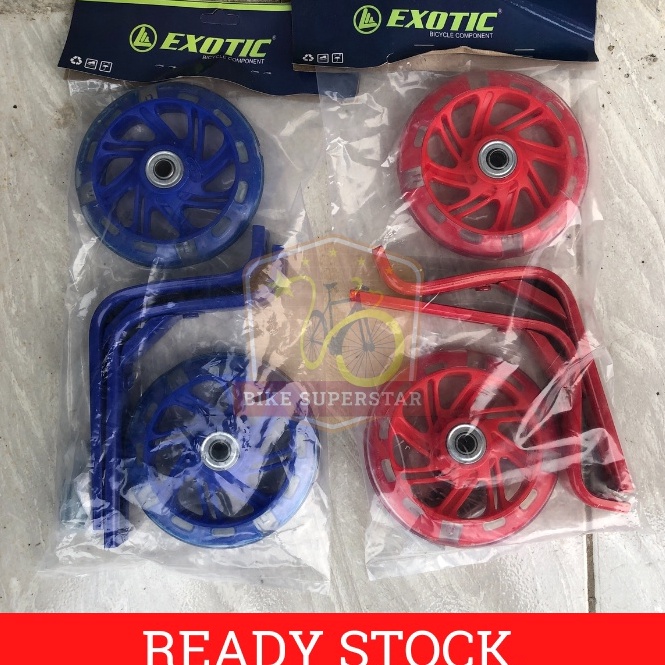 Paling dicari. Roda Bantu Sepeda Anak 12 & 16 inch Lampu Exotic G915 Training Wheel