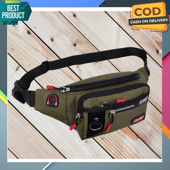 Kirim Sekarang.. Tas Selempang Pria Kulit Asli Pusiill Anti Air Waterproof Original Distro Waistbag 