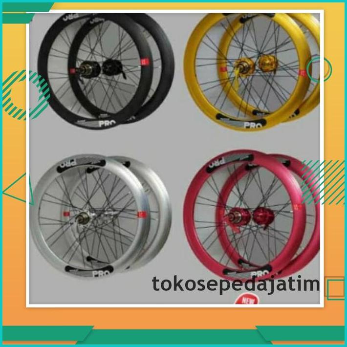 TERBARU VELG/RIMS WHEELSET SEPEDA LIPAT 20 X 1 3/8 RAZE PRO 24H 451 20PLUS 20+ 