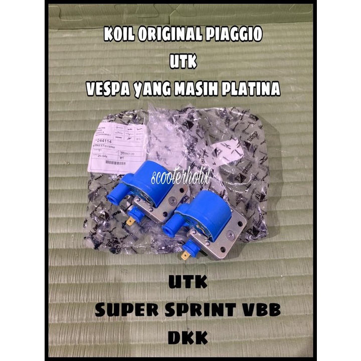 Koil ORIGINAL PIAGGIO utk Vespa yg masih platina SUPER SPRINT VBB dkk