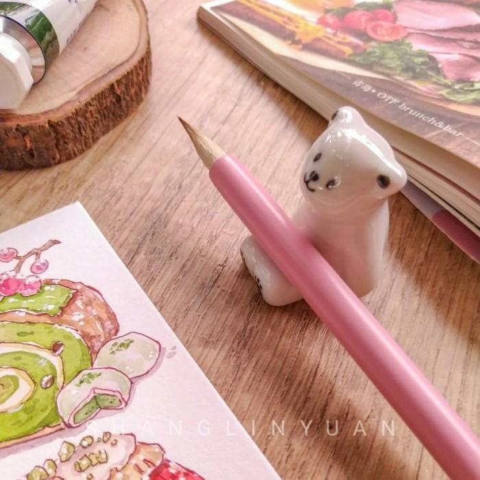 

Terlaris Macaron Pastel Chinese Watercolor Brush Weasel Goat Hair