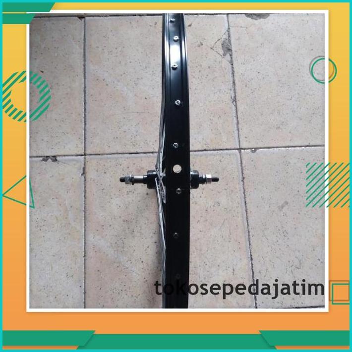 PALING MURAH VELG SEPEDA/WHEELSET 26 GENIO ALOY HITAM 36L BELAKANG 