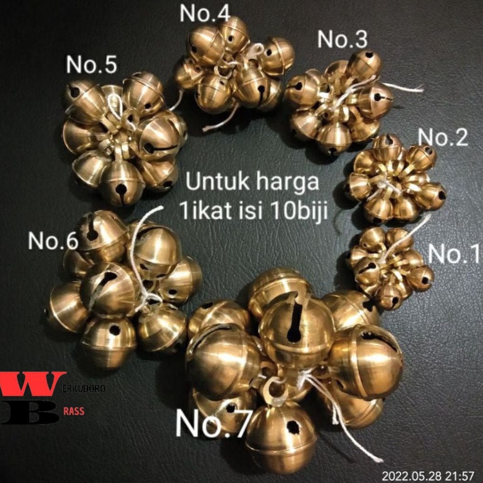 Ready Stock.. KRINCINGAN KUNINGAN KERINCING KLINTINGAN KRINCINGAN JARANAN ISI 10 54