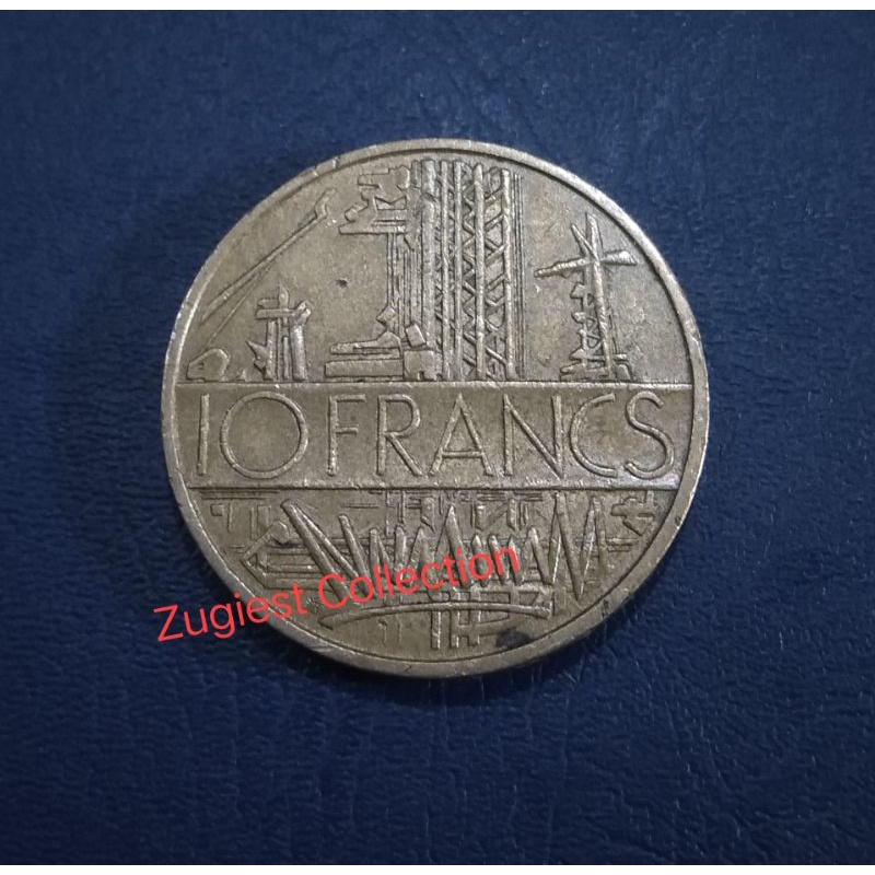 Koin Lawas 10 Francs Tahun 1977