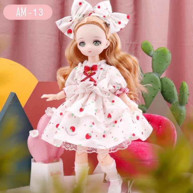 (Seri-DM) Mainan Anak Boneka Anime Bjd Doll Cute DIY Princess 30 cm