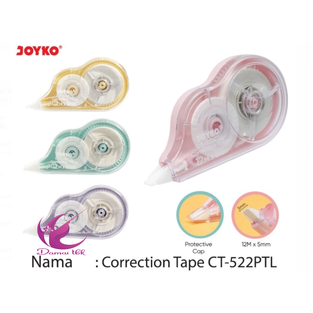 

TIP EX CORRECTION TAPE CT-522 PTL PASTEL JOYKO KERTAS ROLL