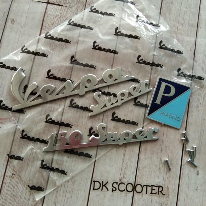 Emblem Vespa Emblem Depan Belakang Super 66 Almunium