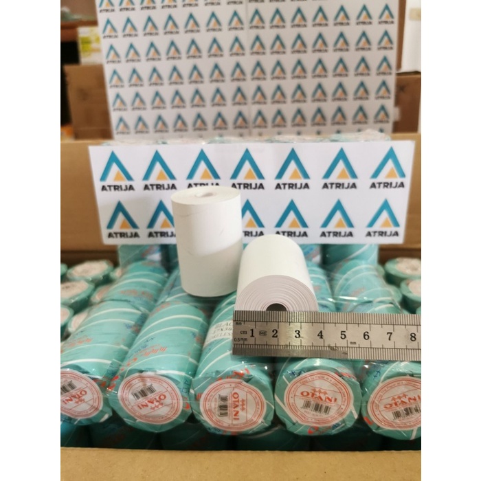 

Aurealiamall 1 Box (100) Coreless Kertas Thermal Struk Kasir Otani Black 57X38