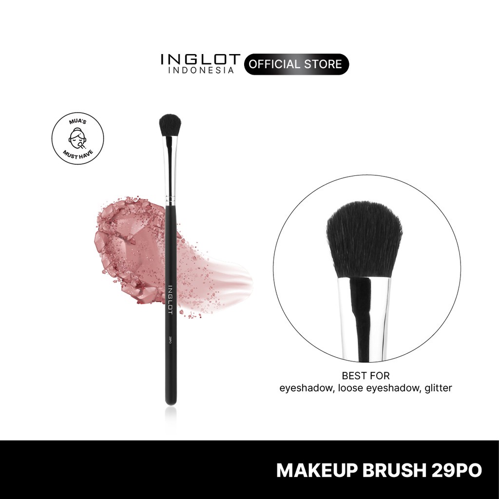 INGLOT Makeup Brush 29PO - Brush Eyeshadow Padat, Tabur & Glitter