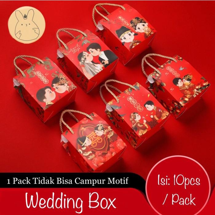 

Best Seller 10Pcs Kotak Sangjit Kw44| Pernikahan| Tea Pai Candy Box Wedding