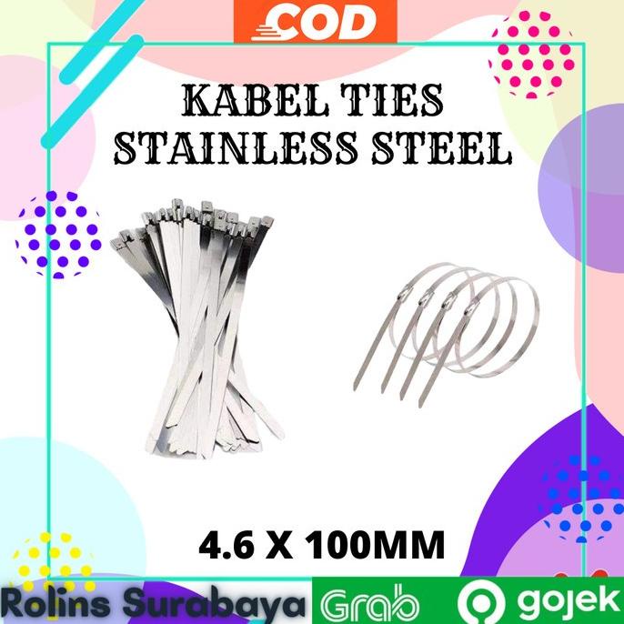 

langsung order saja] Kabel Ties Stainless Cable Ties - Kabel Tis SUS 304 4.6 x 100mm 10cm