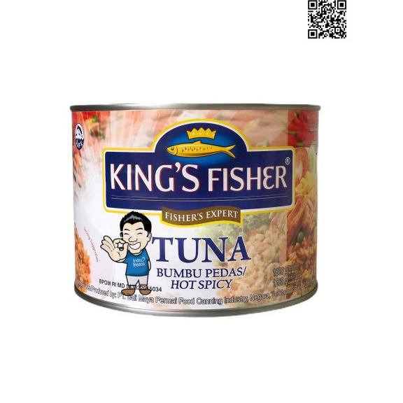 

King's Fisher Tuna In Hot Spicy Canned- Daging Tuna Pedas Kaleng 1800g Best Seller