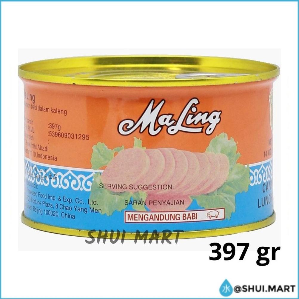 

Ma Ling Pork Luncheon Meat / Ham Babi / TTS Daging Maling Kaleng 397gr Best Seller