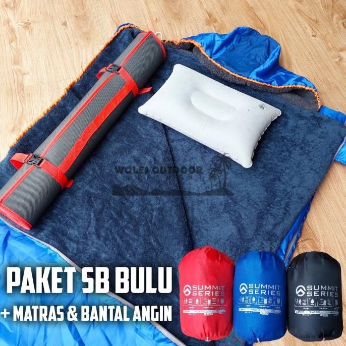 Paket Sleeping Bag Dan Matras - Sleeping Bag Bulu Dan Matras Camping