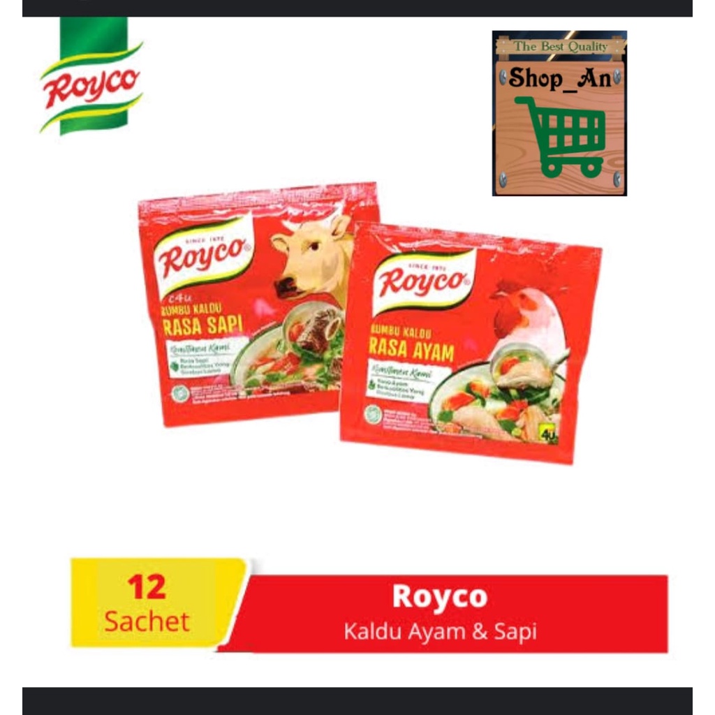 

Royco // Bumbu Penyedap Rasa Ayam dan Sapi // Kemasan Sachet isi 12 sachet