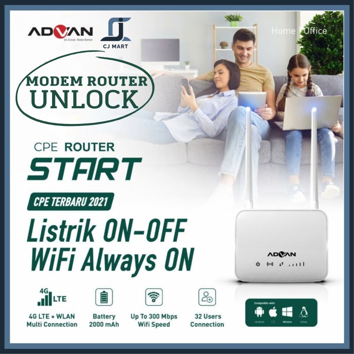 Advan Cpe Modem Router Modem 4G Wifi UNLOCK ALL OPERATOR / Advan CPE