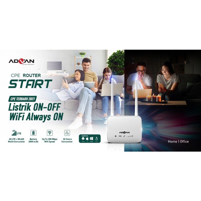 NEW SERIES ADVAN CPE ROUTER START MODEM 4G WIFI TELKOMSEL ORBIT ORIGINAL
