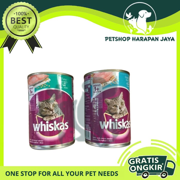 

Makanan Kucing Basah Whiskas Kaleng Tuna 400 Gr