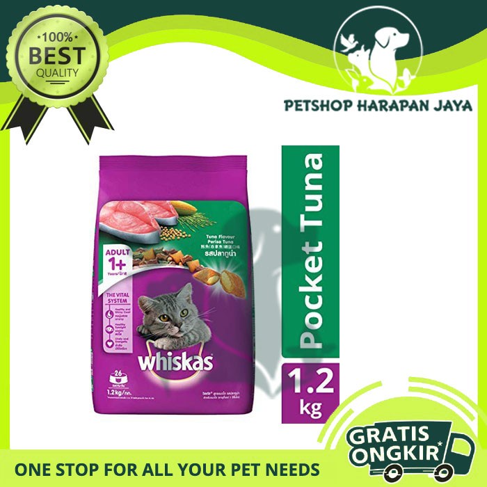 

Makanan Kucing Kering Whiskas Tuna 1.2 Kg - Freshpack