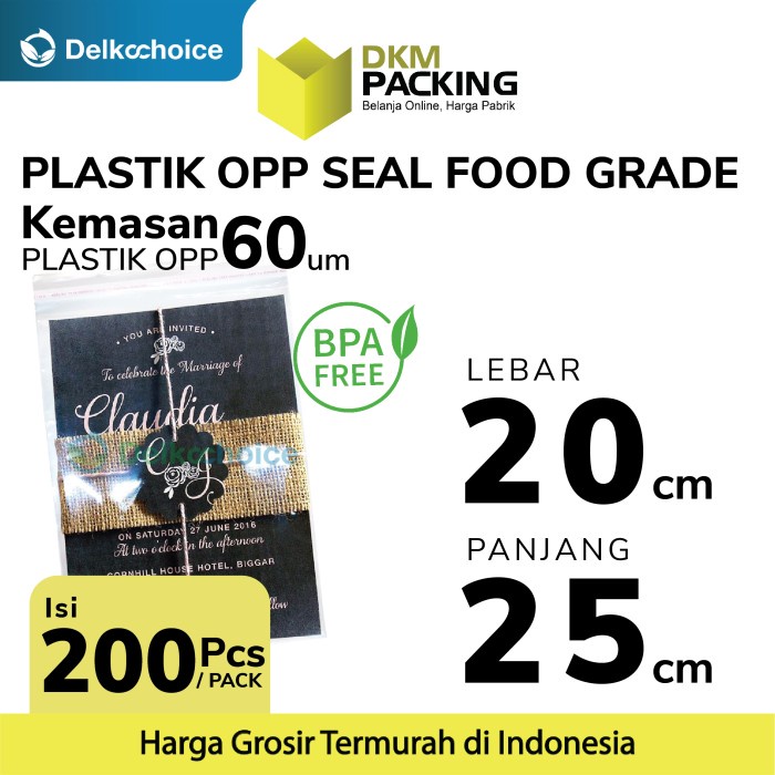 

Plastik Opp Seal Lem Kuat Kemasan Garment Makanan 20X25Cm Delkochoice