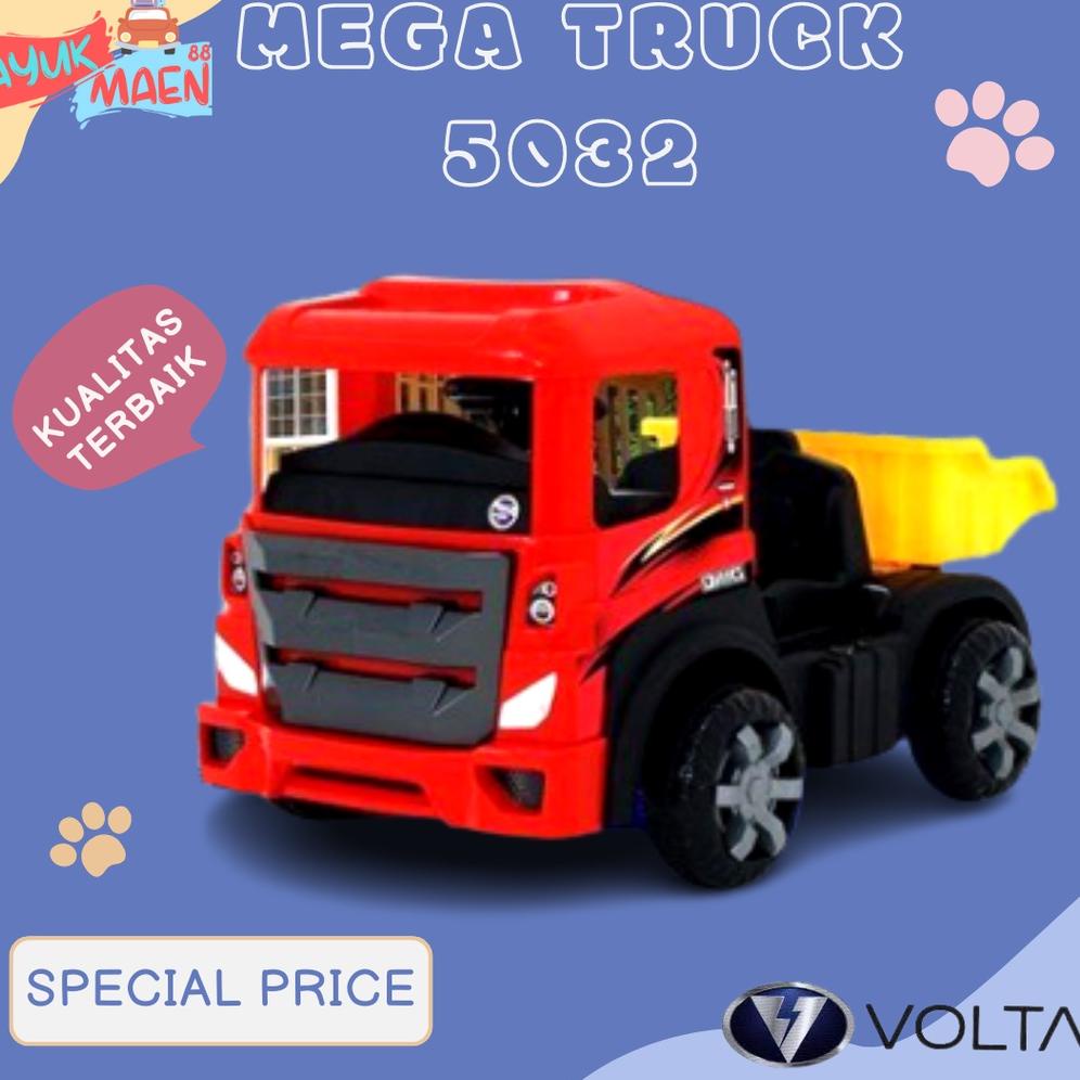 Mainan Mobilan Anak Truk Pasir Aki Mega Truck Volta 5032 - Maenan Mobilan Aki Truck Pasir