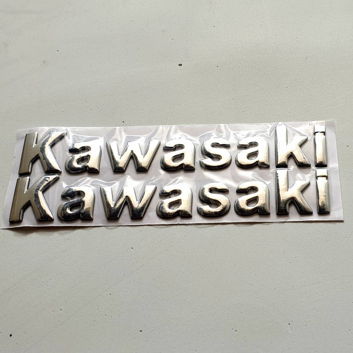 Terlaris Stiker Emblem 2Pcs Sticker 3D Logo Kawasaki Timbul Import Buat Ninja