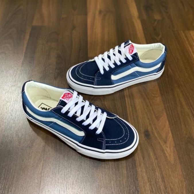 SEPATU PRIA VANS SK8 LOW NAVY WHITE 100% ORIGINAL BNIB EL09I09A82L