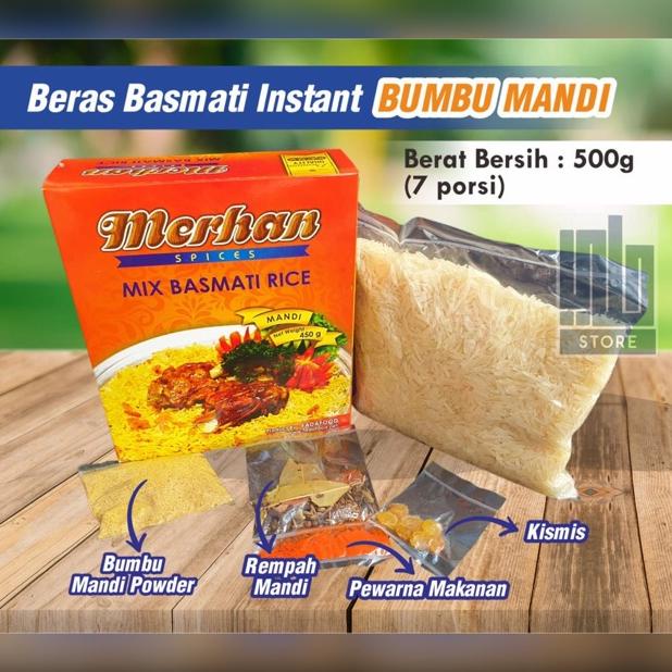 

MERHAN MANDHI Merhan Nasi Mandhi Instant Paket Beras Basmati Bumbu Instant Rempah Bubuk Powder Nasi Mandy madhiy merchan merhan mandi paket nasi mandhi paket nasi mandi fadafood fada food paket instant mandhi Best Seller