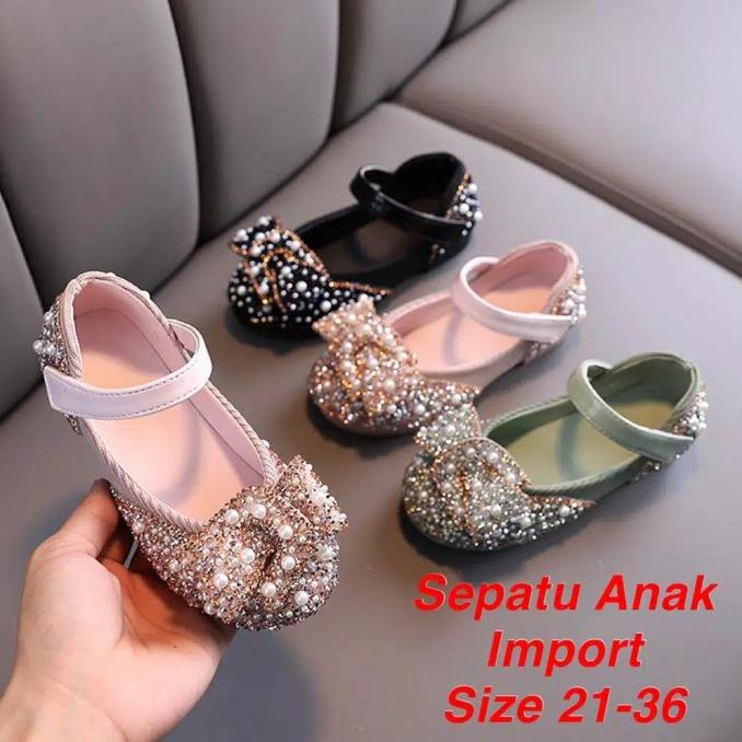 SEPATU PESTA FLAT SHOES BLINK COUPLE IBU DAN ANAK IMPORT/SEPATU ANAK
