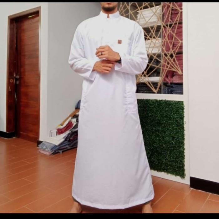 Jubah Jumbo Katun Toyobo - Gamis Putih Pria Jumbo - Jubah Pria Jumbo