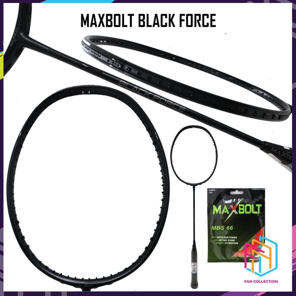 BRI027 RAKET BULUTANGKIS MAXBOLT BLACK FORCE NEW ORIGINAL MAXBOLT +