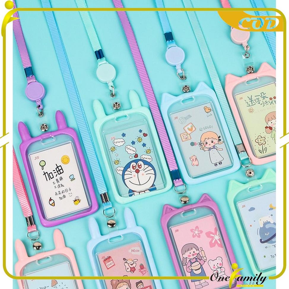 

ONE-C324 Name Tag ID Card Holder Gantungan Kartu Nama Atau Panitia Motif Kartun / Tali ID Card Nama / Gantungan Tali Kartu Akses Kantor MRT Busway Lanyard