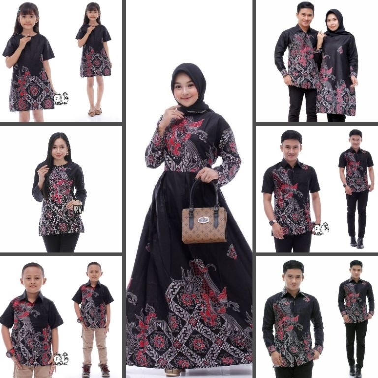 [7GD48] Baju Batik Couple Keluarga Ayah Ibu Anak Pasangan Suami Istri Atasan Pria Dan wanita Diskon 
