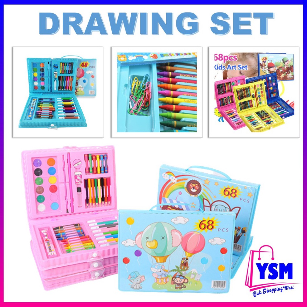 

Best produk YSM Drawing Set 68Pcs Oil Pastel Crayon 68 IN 1 Set Krayon Mewarnai dan Melukis Lengkap dengan Cat Air Alat Mewarnai Anak Anak Bentuk Koper ER7