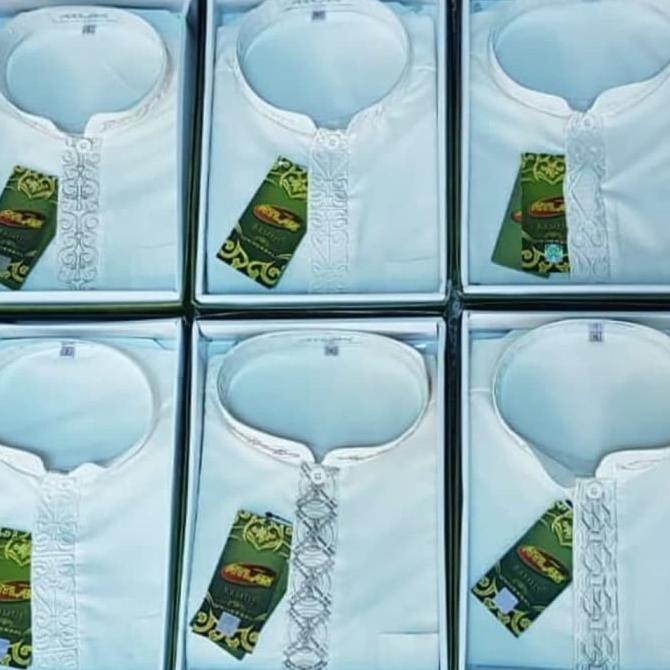 Baju Koko Atlas Lengan Panjang Grosir - Baju Muslim Atlas -Bamus Atlas