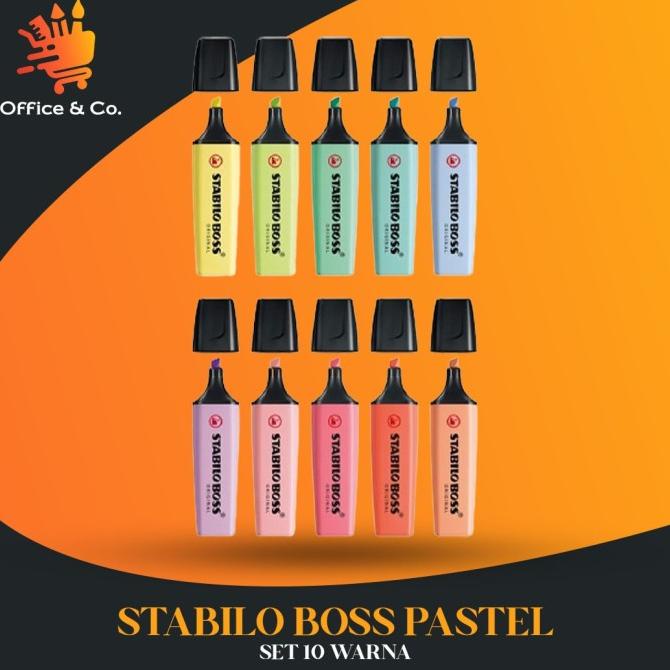 

STABILO Set 10 Warna - BOSS Pastel All Colors Termurah