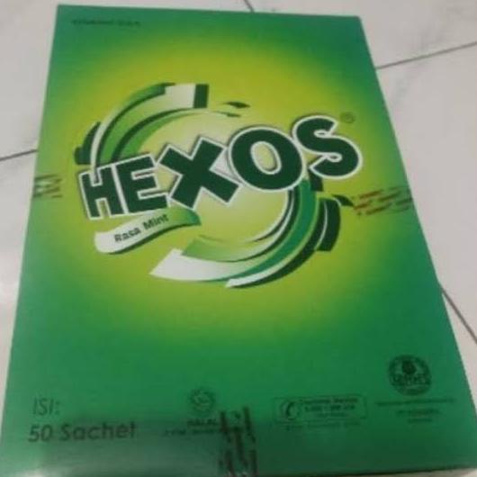 

1 Box / Pak / Dus Hexos Permen isi 50 sachet Best Seller