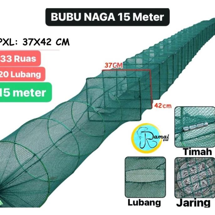 JARING BUBU NAGA PERANGKAP UDANG IKAN LIPAT PORTABLE 33