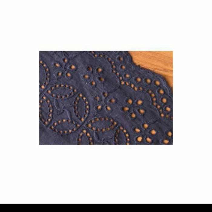 Hiok Per 5Meter) Rdk165 Renda Katun Cantik Biru Navi Lebar 10 Cm
