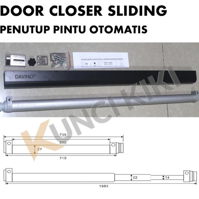 Door Closer Pintu Sliding Davinci Penutup Pintu Geser Otomatis